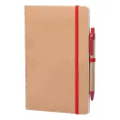 Agenda, 21MAR2092, 150x210x6 mm, 60 file, A5, Velina, Coperta cu elastic, Everestus, Hartie, Paie, Rosu, Natur