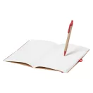 Agenda, 21MAR2092, 150x210x6 mm, 60 file, A5, Velina, Coperta cu elastic, Everestus, Hartie, Paie, Rosu, Natur
