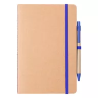   Agenda, 21MAR2090, 150x210x6 mm, 60 file, A5, Velina, Coperta cu elastic, Everestus, Hartie, Paie, Albastru, Natur