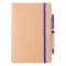 Agenda, 21MAR2090, 150x210x6 mm, 60 file, A5, Velina, Coperta cu elastic, Everestus, Hartie, Paie, Albastru, Natur