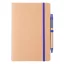 Agenda, 21MAR2090, 150x210x6 mm, 60 file, A5, Velina, Coperta cu elastic, Everestus, Hartie, Paie, Albastru, Natur