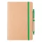 Agenda, 21MAR2091, 150x210x6 mm, 60 file, A5, Velina, Coperta cu elastic, Everestus, Hartie, Paie, Verde, Natur