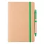 Agenda, 21MAR2091, 150x210x6 mm, 60 file, A5, Velina, Coperta cu elastic, Everestus, Hartie, Paie, Verde, Natur