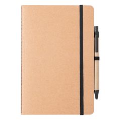   Agenda, 21MAR2089, 150x210x6 mm, 60 file, A5, Velina, Coperta cu elastic, Everestus, Hartie, Paie, Negru, Natur