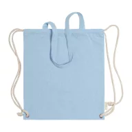   Saculet cu snur, 2402E18779, Everestus, 380x420 mm, Bumbac, Albastru deschis
