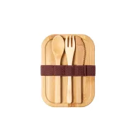   Caserola, 21MAR1217, 500 ml, 172x67x127 mm, Everestus, Sticla, Bambus, Natur, Transparent