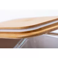   Caserola, 21MAR1217, 500 ml, 172x67x127 mm, Everestus, Sticla, Bambus, Natur, Transparent