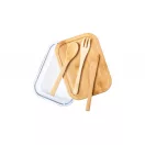 Caserola, 21MAR1217, 500 ml, 172x67x127 mm, Everestus, Sticla, Bambus, Natur, Transparent