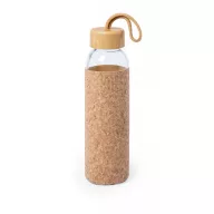   Sticla de apa, sport, Everestus, 2707275, Sticla, Pluta, 500 ml, ø63x225 mm, Transparent, Natur