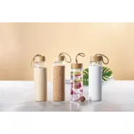   Sticla de apa, sport, Everestus, 2707275, Sticla, Pluta, 500 ml, ø63x225 mm, Transparent, Natur