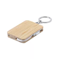   Incarcator usb breloc, Everestus, 21OCT1301, 40 x 100 x 8 mm, Bambus, Alb
