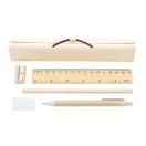 Set de 5 articole de papetarie, Everestus, 21OCT0086, 200 x 37 x 44 mm, Lemn, Natur