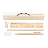   Set de 5 articole de papetarie, Everestus, 21OCT0086, 200 x 37 x 44 mm, Lemn, Natur