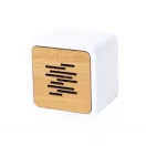 Boxa portabila bluetooth, Everestus, 22FEB1549, 65x65x52 mm, Bambus, Alb
