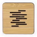 Boxa portabila bluetooth, Everestus, 22FEB1549, 65x65x52 mm, Bambus, Alb