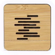   Boxa portabila bluetooth, Everestus, 22FEB1549, 65x65x52 mm, Bambus, Alb