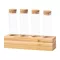 Set 4 recipiente condimente cu suport, Everestus, 22FEB0083, 173x140x52 mm, Sticla, Transparent