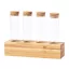 Set 4 recipiente condimente cu suport, Everestus, 22FEB0083, 173x140x52 mm, Sticla, Transparent