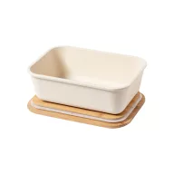   Caserola pentru pranz, Everestus, 22FEB0061, 1000 ml, 200x140x70 mm, Polipropilena, Natur
