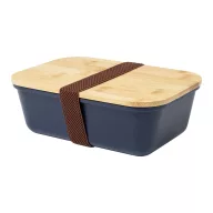   Caserola pentru pranz, Everestus, 2610E17304, 1000 ml, 200x140x70 mm, Polipropilena, Bambus, Albastru Dark