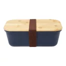 Caserola pentru pranz, Everestus, 2610E17304, 1000 ml, 200x140x70 mm, Polipropilena, Bambus, Albastru Dark
