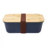   Caserola pentru pranz, Everestus, 2610E17304, 1000 ml, 200x140x70 mm, Polipropilena, Bambus, Albastru Dark