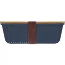 Caserola pentru pranz, Everestus, 2610E17304, 1000 ml, 200x140x70 mm, Polipropilena, Bambus, Albastru Dark
