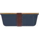 Caserola pentru pranz, Everestus, 2610E17304, 1000 ml, 200x140x70 mm, Polipropilena, Bambus, Albastru Dark