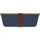 Caserola pentru pranz, Everestus, 2610E17304, 1000 ml, 200x140x70 mm, Polipropilena, Bambus, Albastru Dark