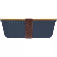   Caserola pentru pranz, Everestus, 2610E17304, 1000 ml, 200x140x70 mm, Polipropilena, Bambus, Albastru Dark