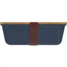 Caserola pentru pranz, Everestus, 2610E17304, 1000 ml, 200x140x70 mm, Polipropilena, Bambus, Albastru Dark