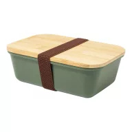   Caserola pentru pranz, Everestus, 2610E17305, 1000 ml, 200x140x70 mm, Polipropilena, Bambus, Verde
