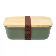   Caserola pentru pranz, Everestus, 2610E17305, 1000 ml, 200x140x70 mm, Polipropilena, Bambus, Verde