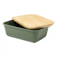   Caserola pentru pranz, Everestus, 2610E17305, 1000 ml, 200x140x70 mm, Polipropilena, Bambus, Verde