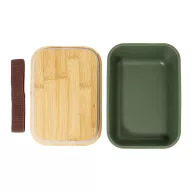   Caserola pentru pranz, Everestus, 2610E17305, 1000 ml, 200x140x70 mm, Polipropilena, Bambus, Verde