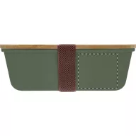   Caserola pentru pranz, Everestus, 2610E17305, 1000 ml, 200x140x70 mm, Polipropilena, Bambus, Verde