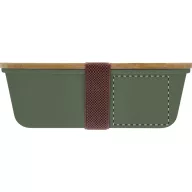   Caserola pentru pranz, Everestus, 2610E17305, 1000 ml, 200x140x70 mm, Polipropilena, Bambus, Verde