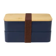   Caserola pentru alimente, 700 ml, Everestus, 2601E15289, 180x106x96 mm, Polipropilena, Bambus, Albastru inchis