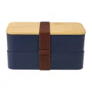 Caserola pentru alimente, 700 ml, Everestus, 2601E15289, 180x106x96 mm, Polipropilena, Bambus, Albastru inchis