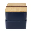 Caserola pentru alimente, 700 ml, Everestus, 2601E15289, 180x106x96 mm, Polipropilena, Bambus, Albastru inchis
