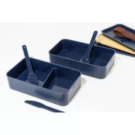   Caserola pentru alimente, 700 ml, Everestus, 2601E15289, 180x106x96 mm, Polipropilena, Bambus, Albastru inchis