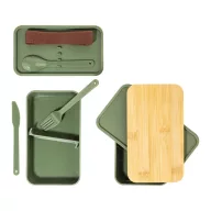  Caserola pentru alimente, 700 ml, Everestus, 2601E15290, 180x106x96 mm, Polipropilena, Bambus, Verde