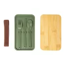Caserola pentru alimente, 700 ml, Everestus, 2601E15290, 180x106x96 mm, Polipropilena, Bambus, Verde