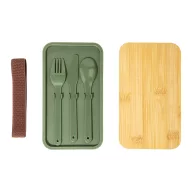   Caserola pentru alimente, 700 ml, Everestus, 2601E15290, 180x106x96 mm, Polipropilena, Bambus, Verde