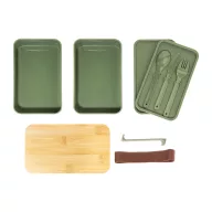   Caserola pentru alimente, 700 ml, Everestus, 2601E15290, 180x106x96 mm, Polipropilena, Bambus, Verde