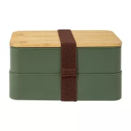   Caserola pentru alimente, 700 ml, Everestus, 2601E15290, 180x106x96 mm, Polipropilena, Bambus, Verde