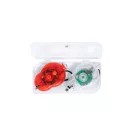 Set lumini bicicleta, Everestus, 18SEP3632, 2 piese, 94x21x45 mm, Polipropilena, Rosu, Alb