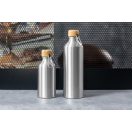 Sticla de apa sport, Everestus, 18SEP3095, 400 ml,  Ø66x175 mm, Aluminiu, Bambus, Argintiu