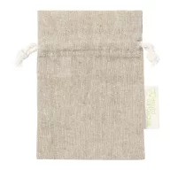   Saculet cu snur, Everestus, 18SEP2702, 100x140 mm, Bumbac, Natur