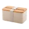 Caserola pranz, Everestus, 18SEP2388, 700 ml, 183x105x96 mm, Polipropilena, Bambus, Natur